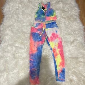 Leggings with matching sports bra